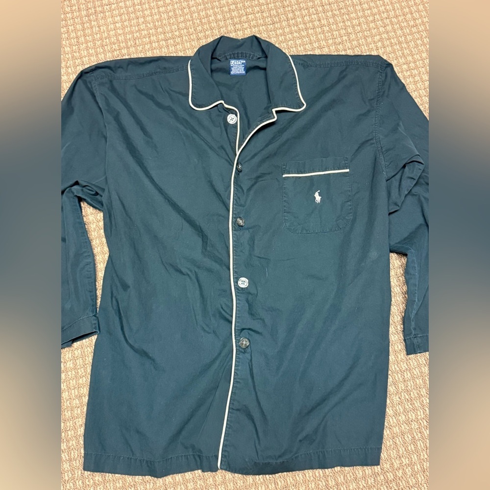 Polo by Ralph Lauren Black with white trim pajama Shirt